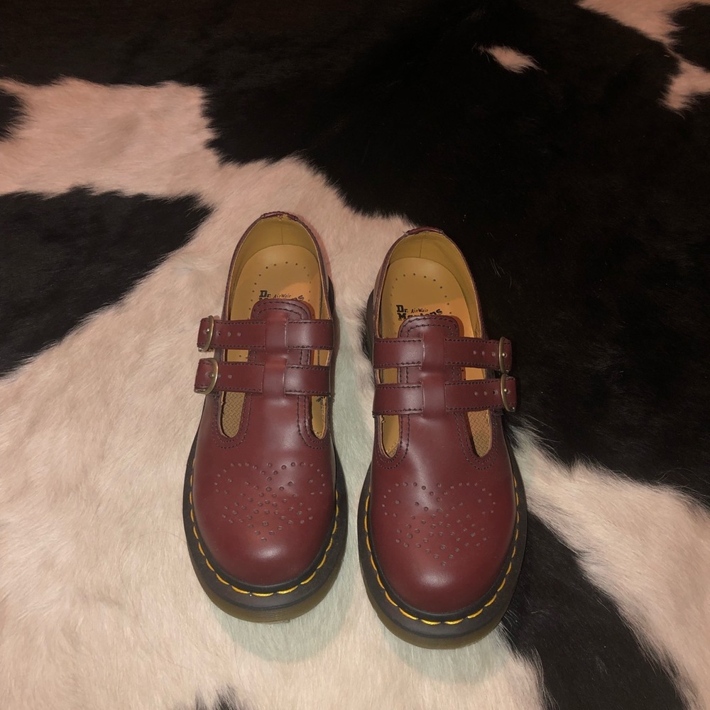 Dr. Martens Red Mary Janes 8065